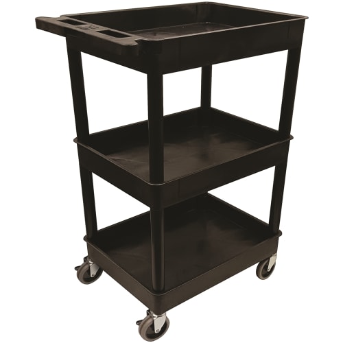 APEX Plastic Utility Cart, 38.5 in, Black